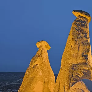 Fairy chimneys known as The Three Beauties, nr Goreme, Cappadocia, Central