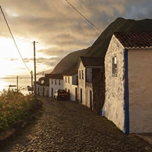 FajA£de SA£o JoA£os village in Sao Jorge Island. Azores