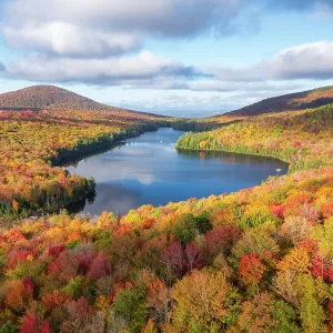 Fall foliage at Kettle Pond in Groton State Forest, Vermont, USA Fall foliage at Kettle Pond in Groton State Forest, Vermont, USA