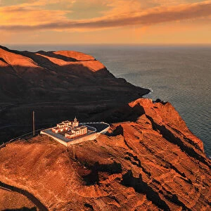 Faro de la Entallada lighthouse at Punta de la Entallada, Fuerteventura, Canary Islands, Spain