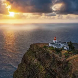 Farol da Ponta do Pargo during sunset, Madeira, Portugal Farol da Ponta do Pargo during sunset, Madeira, Portugal