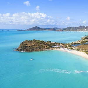 Fine sand beach awashed by turquoise sea, Ffryes Beach, Antigua, Antigua and Barbuda