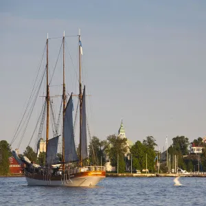 Finland, Helsinki, Helsinki Harbor, sailing ship