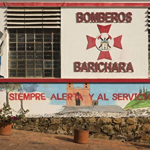 Fire Station, Barichara, Santander, Colombia, South America