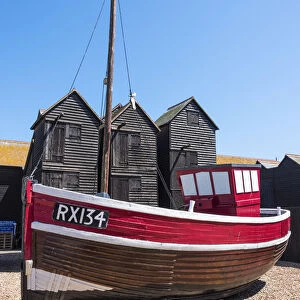 A fishing boat and the net shops - a weather-proof storage for the fishing gear