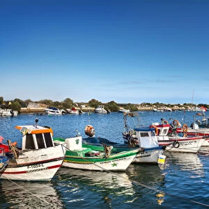 Fishing boats, fishing village Fuzeta, Olhao, Algarve, Portugal
