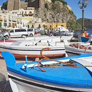 Fishing boats at Marina Corta, Lipari Town, Lipari Island, Aeolian Islands, UNESCO