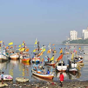 A fishing harbour in Mumbai (Bombay), India