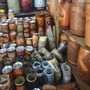 Flasks for mate (tea), Asuncion, Paraguay