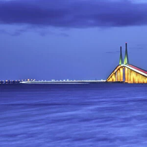Florida, Saint Petersburg, Sunshine Skyway Bridge, Tampa Bay