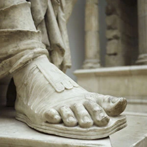 Foot from a stone statue, Pergamon Museum, Berlin, Germany