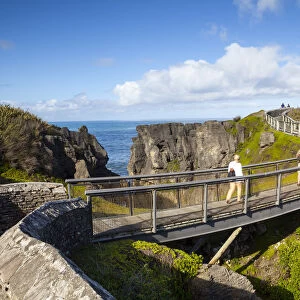 Footbridge to viewing platform, Punakaiki, West Coast, South Island, New Zealand