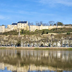 Forteresse Royale de Chinon above the town on the Vienne River, Chinon, Indre-et-Loire