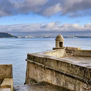 The fortress of Santiago do Outao, dating back to the 16th century, at the mouth of Sado river and built to fight the pirates from Morocco. Setubal, Portugal