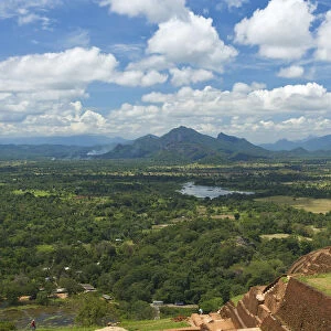 The foundations of an ancient monastery on the summit of Sigiriya Rock, Sigiriya