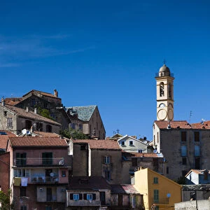 France, Corsica, Haute-Corse Department, Central Mountains Region, Corte, city view