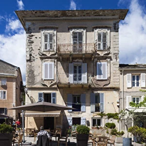 France, Corsica, Haute-Corse Department, Le Cap Corse, Erbalunga, buildings on the