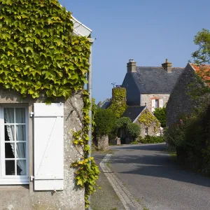 France, Normandy Region, Manche Department, Goury, town building detail