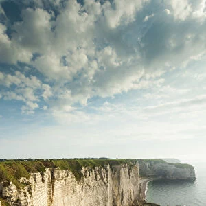 France, Normandy Region, Seine-Maritime Department, Etretat, Falaise De Aval cliffs