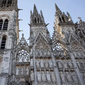 France, Normandy, Rouen, Rouen Cathedral, The West Facade