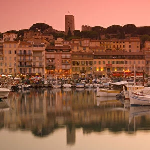 France, Provence-Alpes-Cote d Azur, Cannes, Old Town Le Suquet, Vieux Port (Old