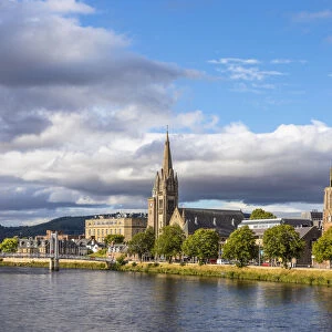 Free Church of Scotland and The Junction Church along the river Ness, Inverness, Scotland