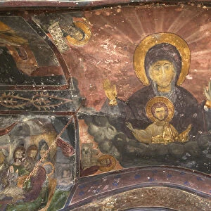 Frescoes In The Monastery Of St. John At Chora, Patmos, Dodecanese, Greek Islands