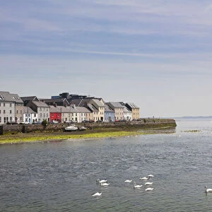 Galway, Ireland. Multicoloured houses by the harbour