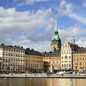 Gamla Stan, the Old Town of Stockholm, with the beautiful traditional architecture