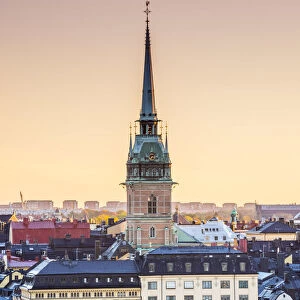Gamla stan, Stockholm, Sweden, Northern Europe. Cityscape at sunrise