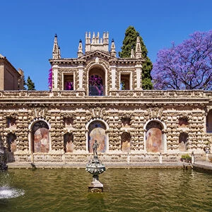 Gardens in Reales Alcazares de Sevilla, Alcazar of Seville, UNESCO World Heritage Site