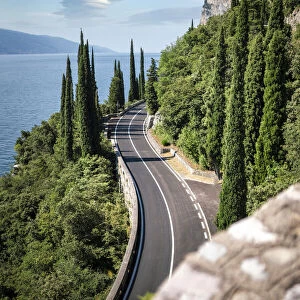 Gardesana Occidentale scenic road named "Strada della Forra"on Garda Lake
