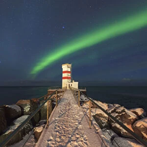 Gardur old lighthouse, Iceland, Europe