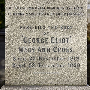 George Eliot grave, Highgate Cemetery, London, England