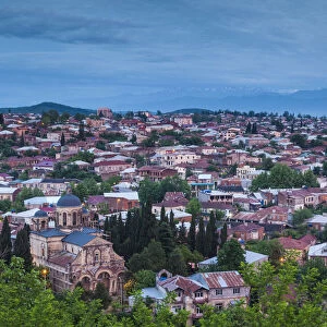 Georgia, Kutaisi, high angle city skyline