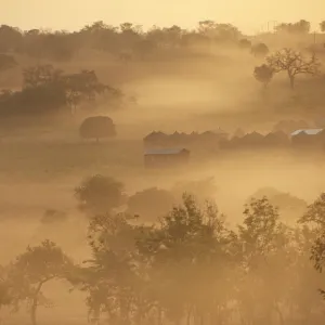 Ghana, Upper east Region, Gambaga, Harmattan