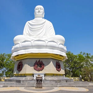 Giant Buddha at Long Son Pagoda (Chua Long Son) Buddhist temple, Nha Trang, Khanh