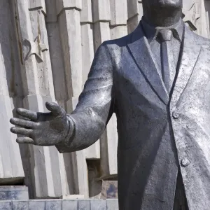 A giant statue of Hafez al Assad in downtown Damascus