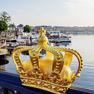 Gilded Crown on Skeppsholmsbron, Stockholm, Stockholm County, Sweden