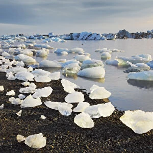 Glacier ice washed ashore - Iceland, Eastern Region, Jokulsarlon - Vatnajokull National Park