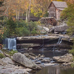 Glade Grist Mill in Autumn, Babcock State Park, West Virginia, USA