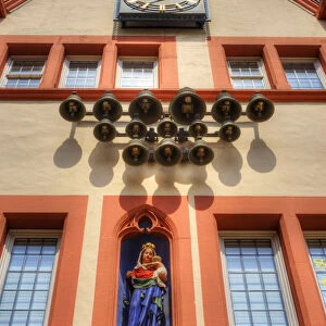 Glockenspiel at Steipe at Hauptmarkt, Trier, Rhineland-Palatinate, Germany