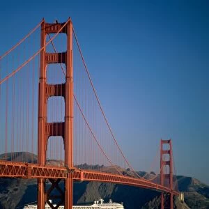 Golden Gate Bridge & Cruise Ship, San Francisco, California, USA