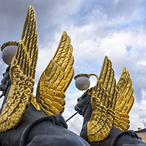 Golden-winged griffons of the Bank Bridge (Bankovsky most