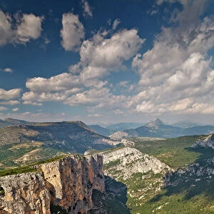 Gorges of Verdon, Provence, France. A panoramic view of canyon