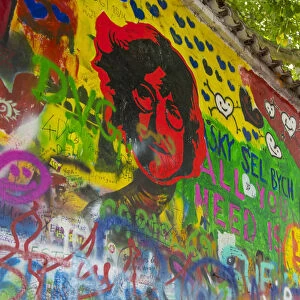Graffiti on the Lennon wall, Mala Strana (Little Quarter), Prague, Czech Republic