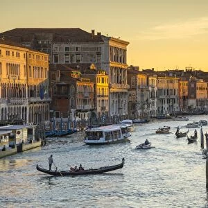 Grand Canal near the Rialto bridge, Venice, Italy