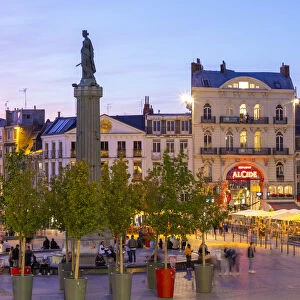 The Grand Place and Column of the Goddess at Dusk, Lille, France
