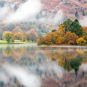 Grasmere in the morning mist, Cumbria, England