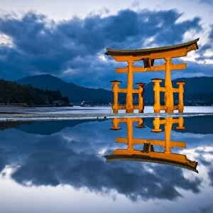 The great Torii of Miyajima island, Hiroshima Prefecture, Japan